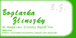 boglarka zlinszky business card